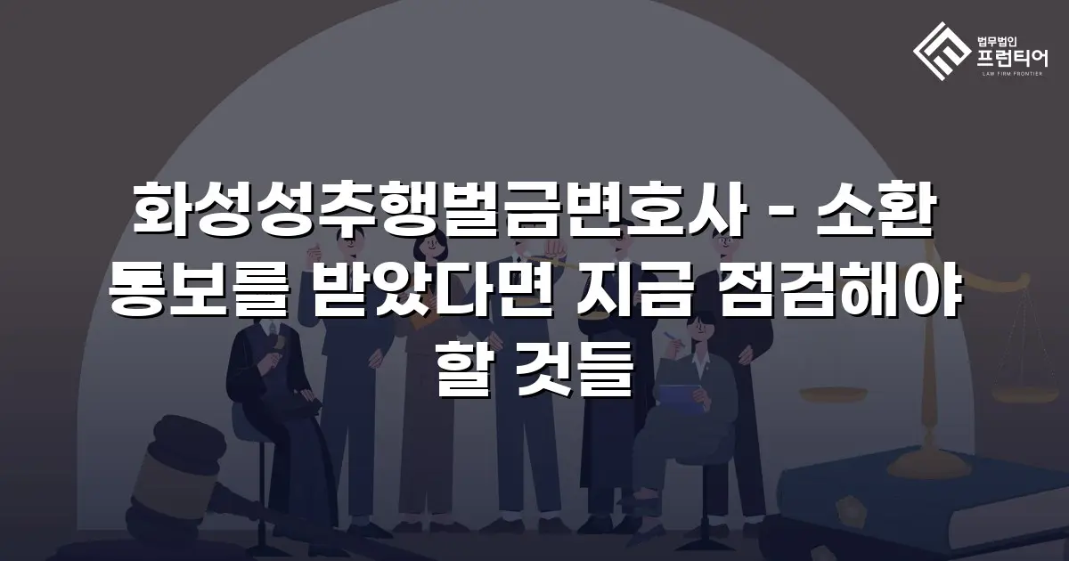 화성성추행벌금변호사 - 소환 통보를 받았다면 지금 점검해야 할 것들
