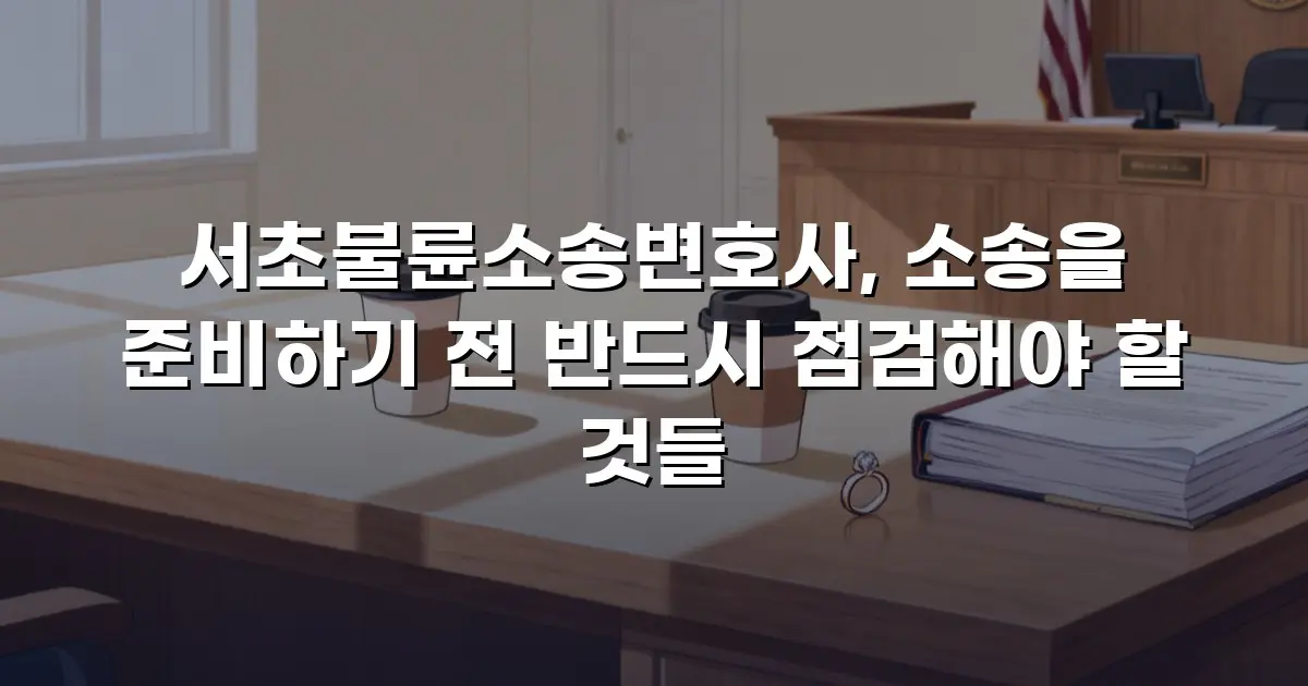 서초불륜소송변호사, 소송을 준비하기 전 반드시 점검해야 할 것들