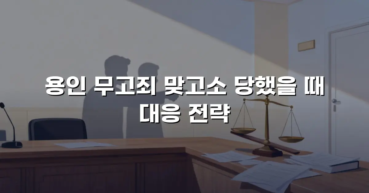 용인 무고죄 맞고소 당했을 때 대응 전략