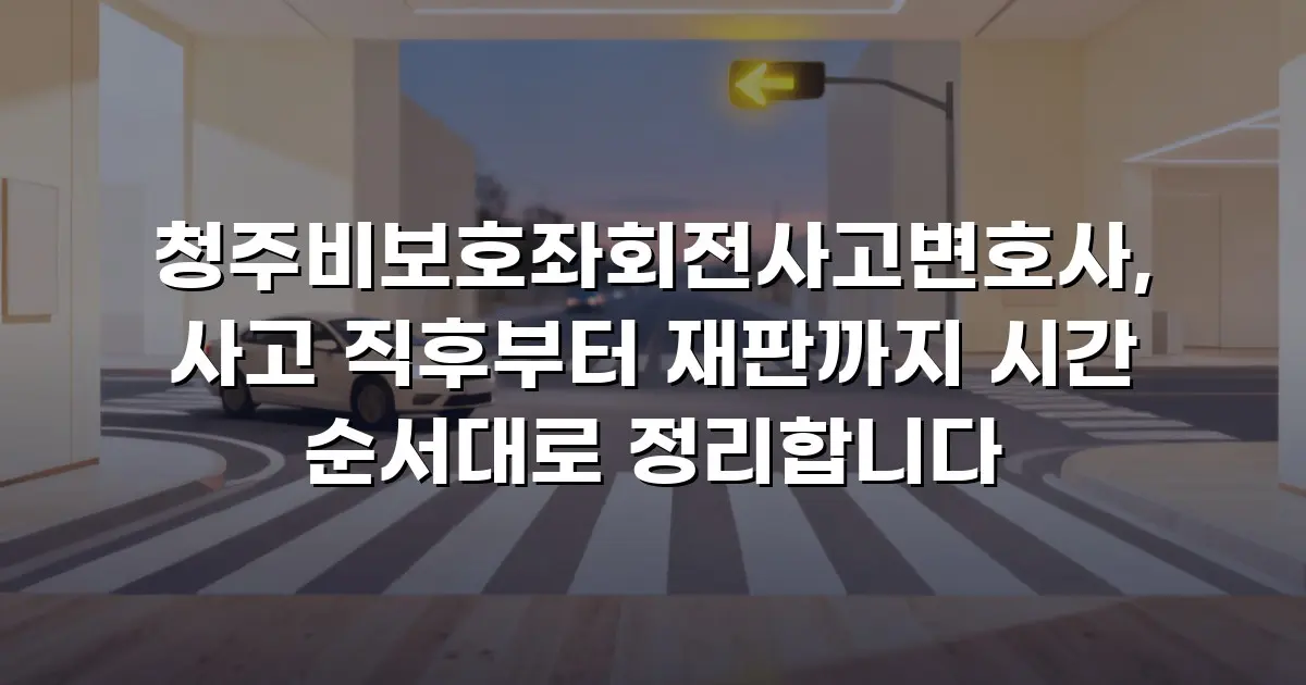 청주비보호좌회전사고변호사, 사고 직후부터 재판까지 시간 순서대로 정리합니다