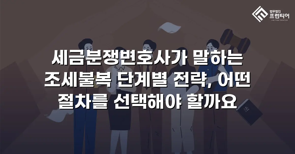 세금분쟁변호사가 말하는 조세불복 단계별 전략, 어떤 절차를 선택해야 할까요