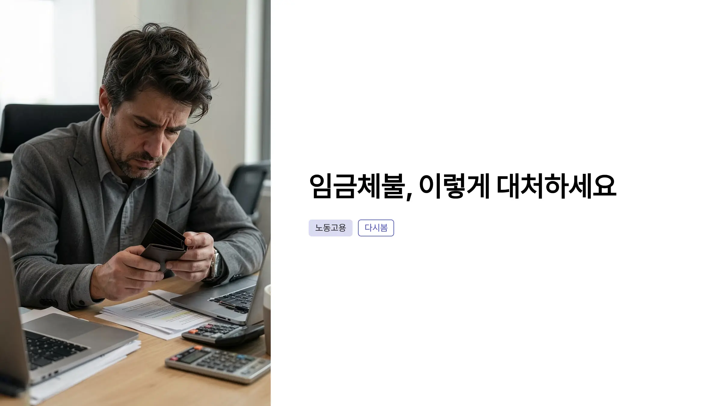 임금체불 신고부터 대지급금 청구까지 — 근로자 보호 절차 완전 가이드