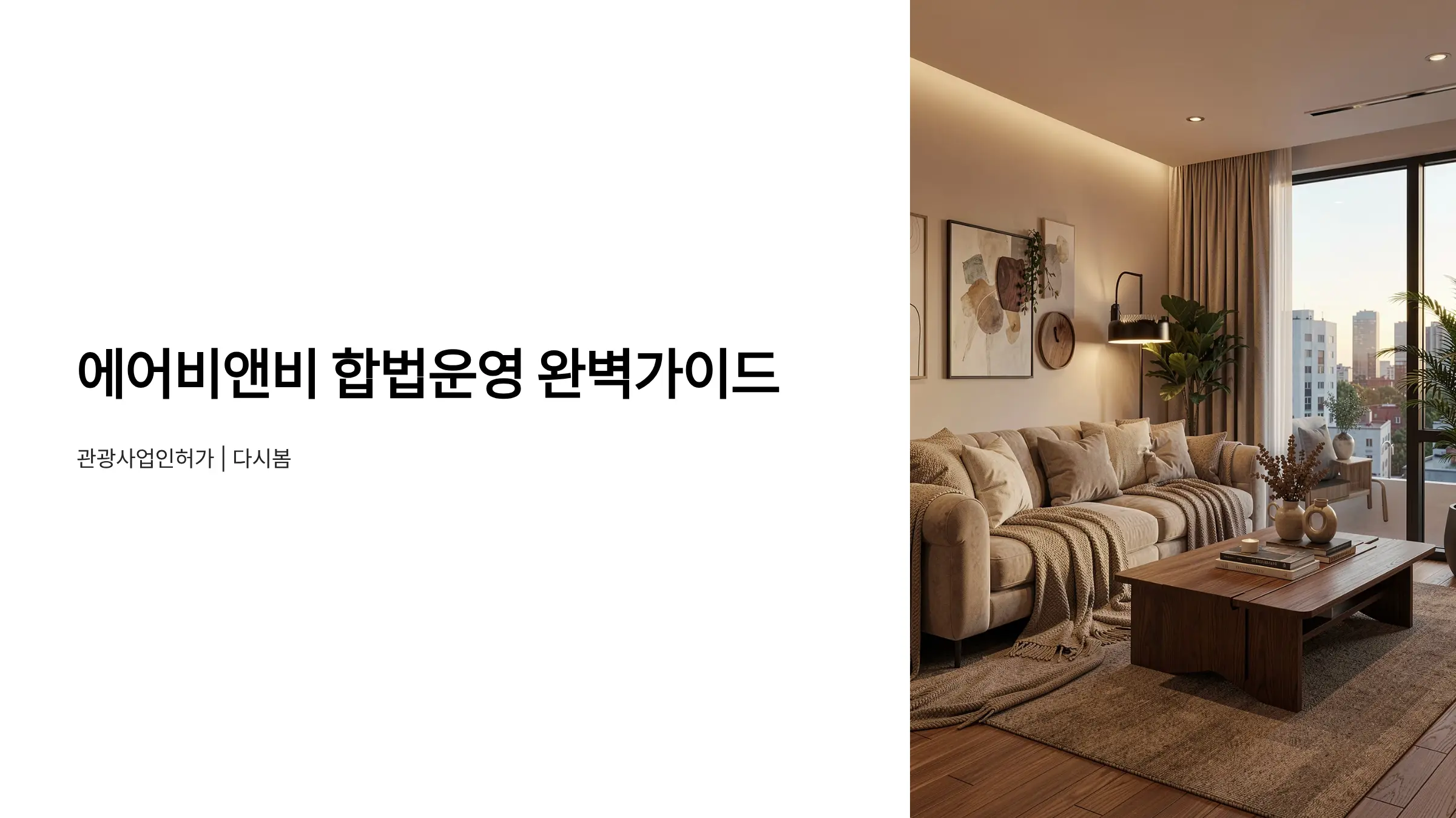 에어비앤비 합법 운영을 위한 관광사업 등록 및 숙박업 신고 완벽 가이드