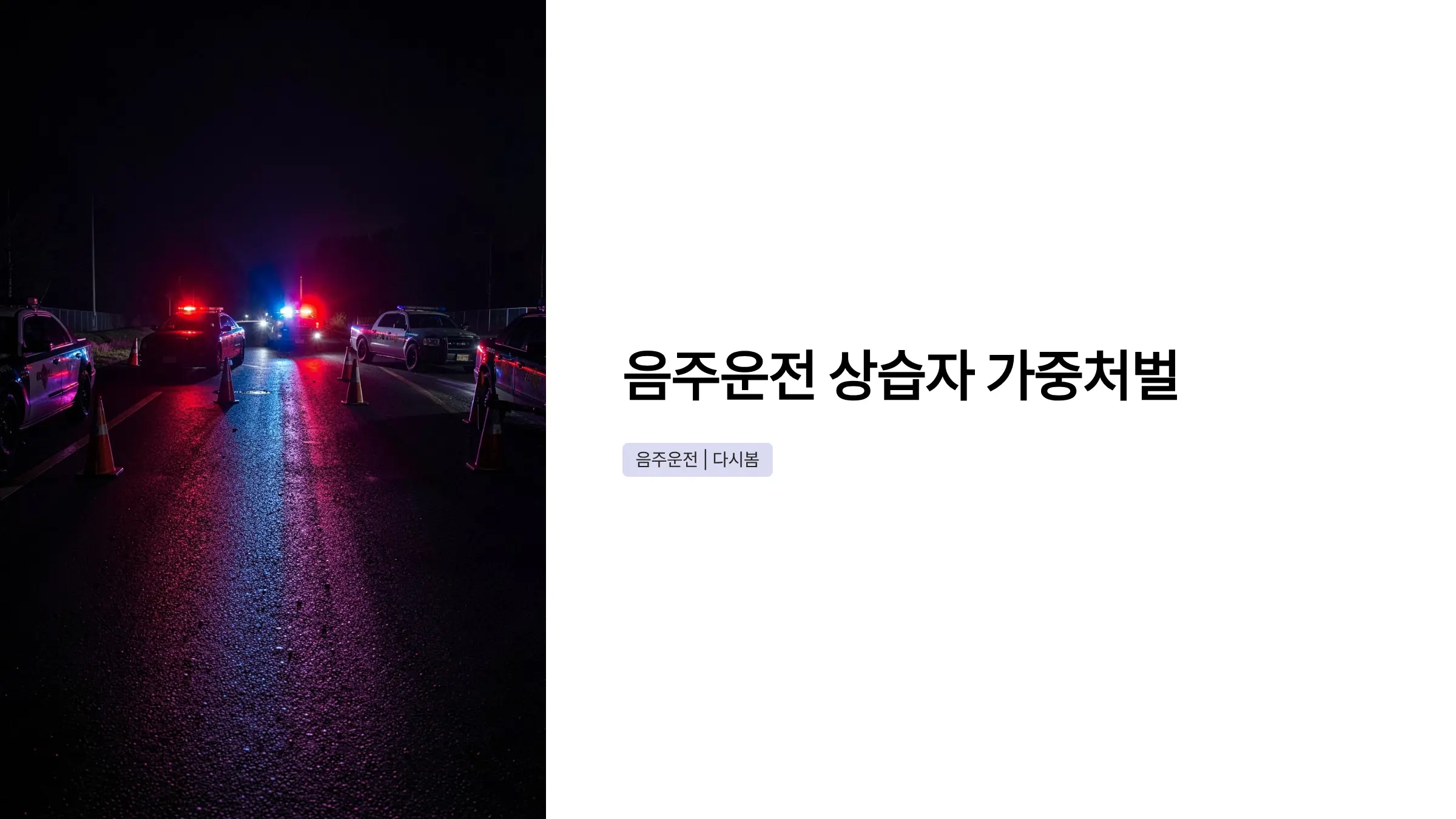 음주운전 면허취소 구제, 행정심판 기준과 상습자 가중처벌 완전 정리