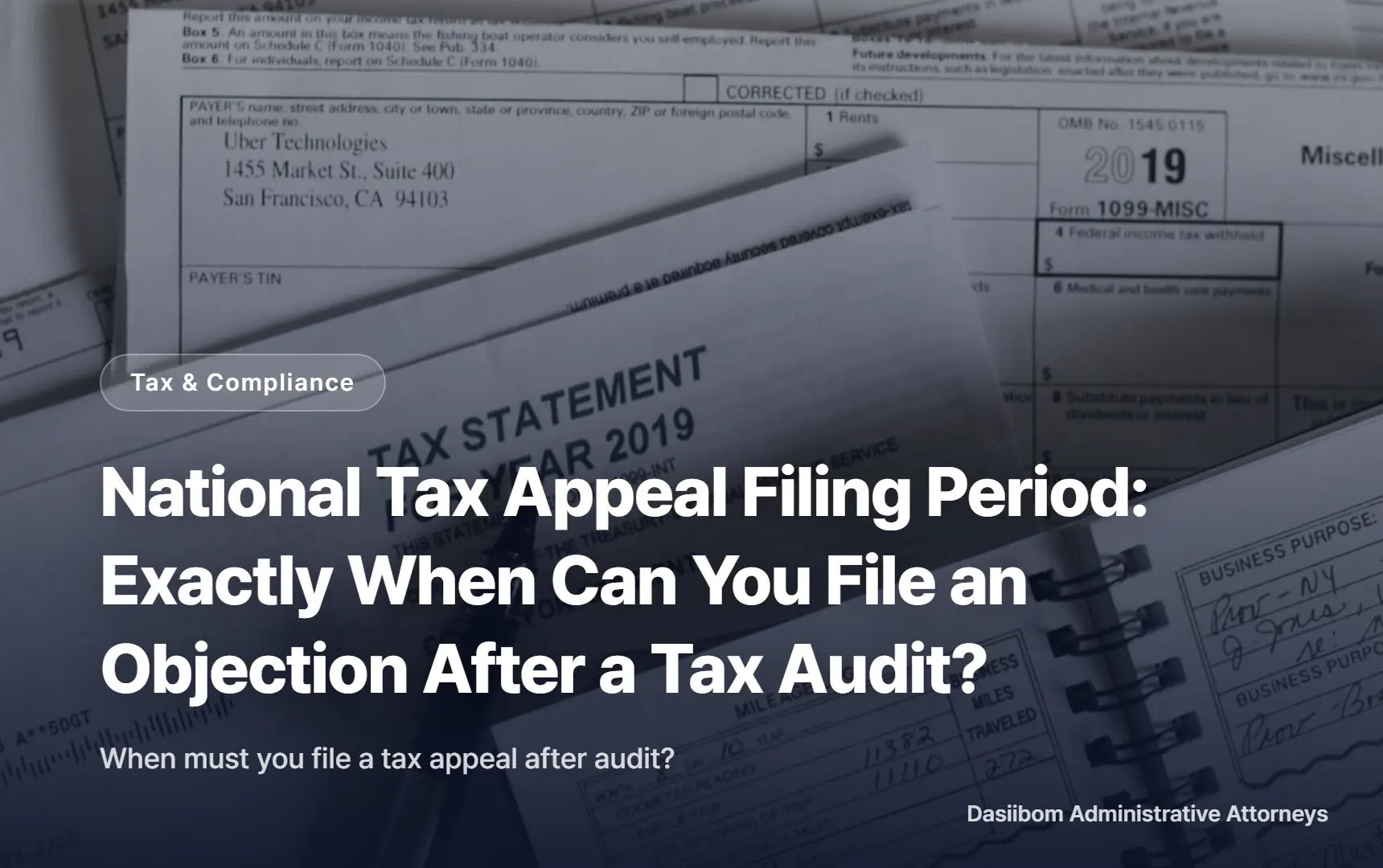 National Tax Appeal Filing Period: Exactly When Can You File an Objection After a Tax Audit?