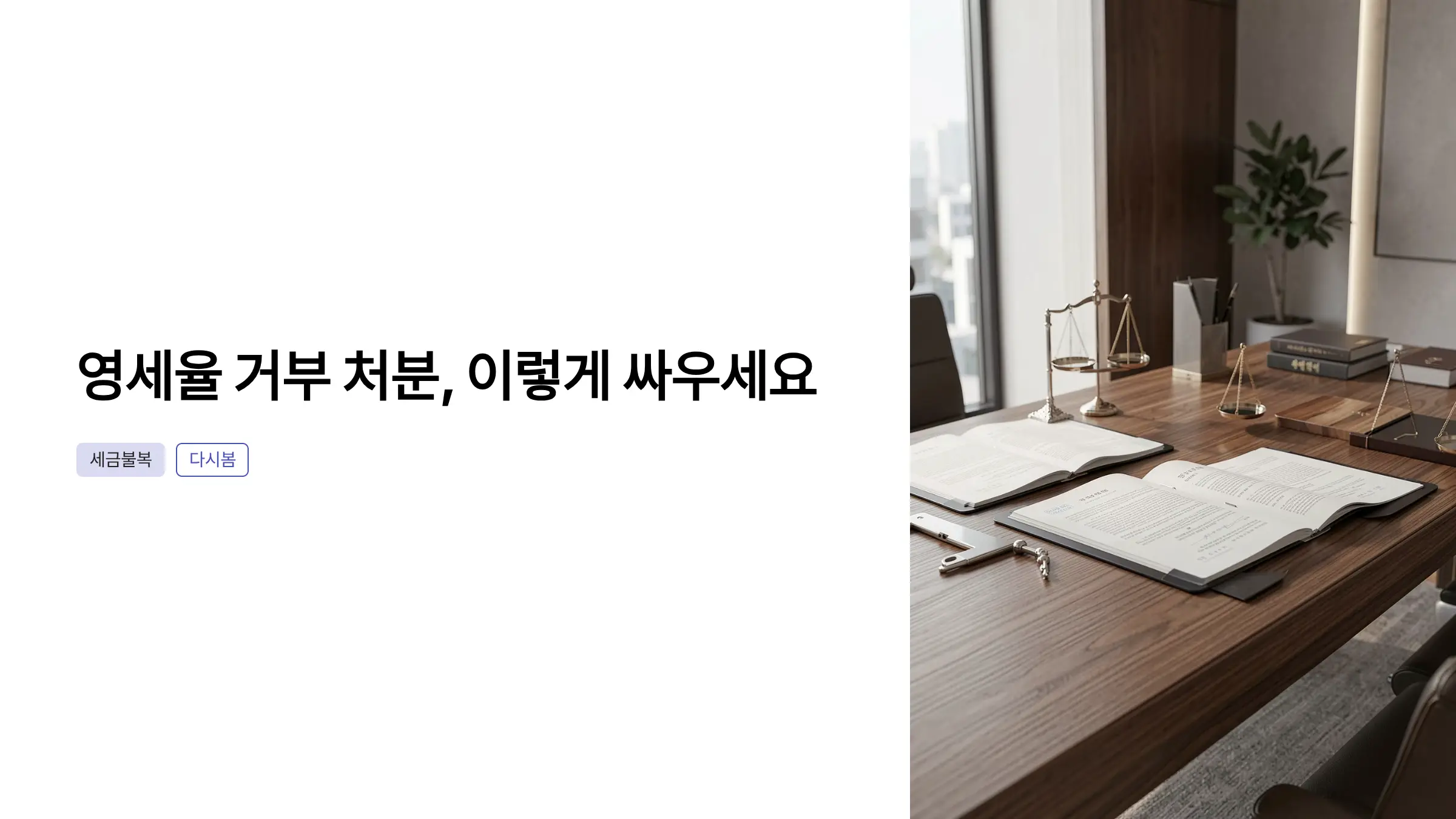 영세율 적용 거부 처분에 대한 국세 심판청구와 세금 이의신청 절차