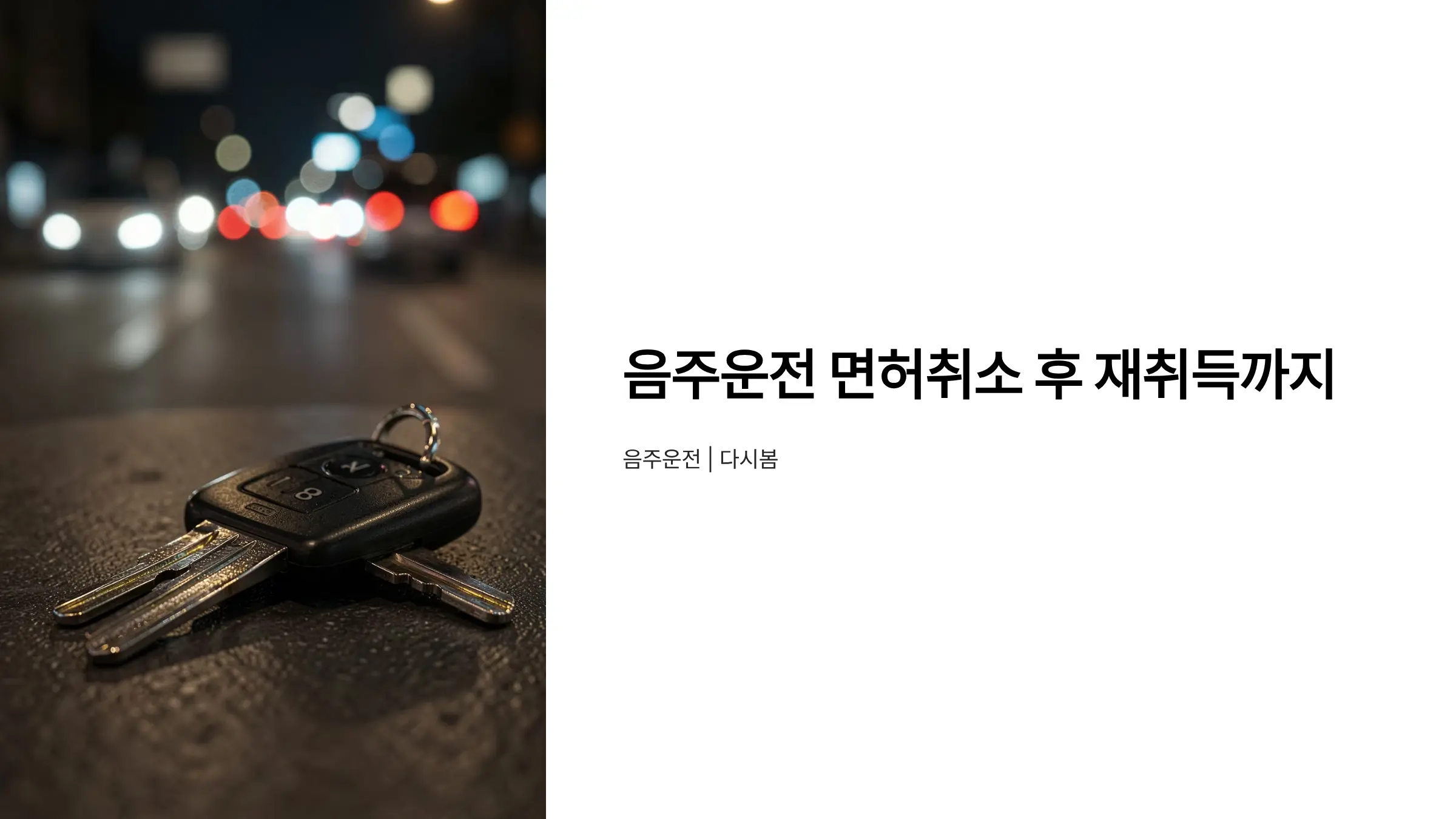 음주운전 면허취소 후 재취득까지 정확한 기간과 구제 절차