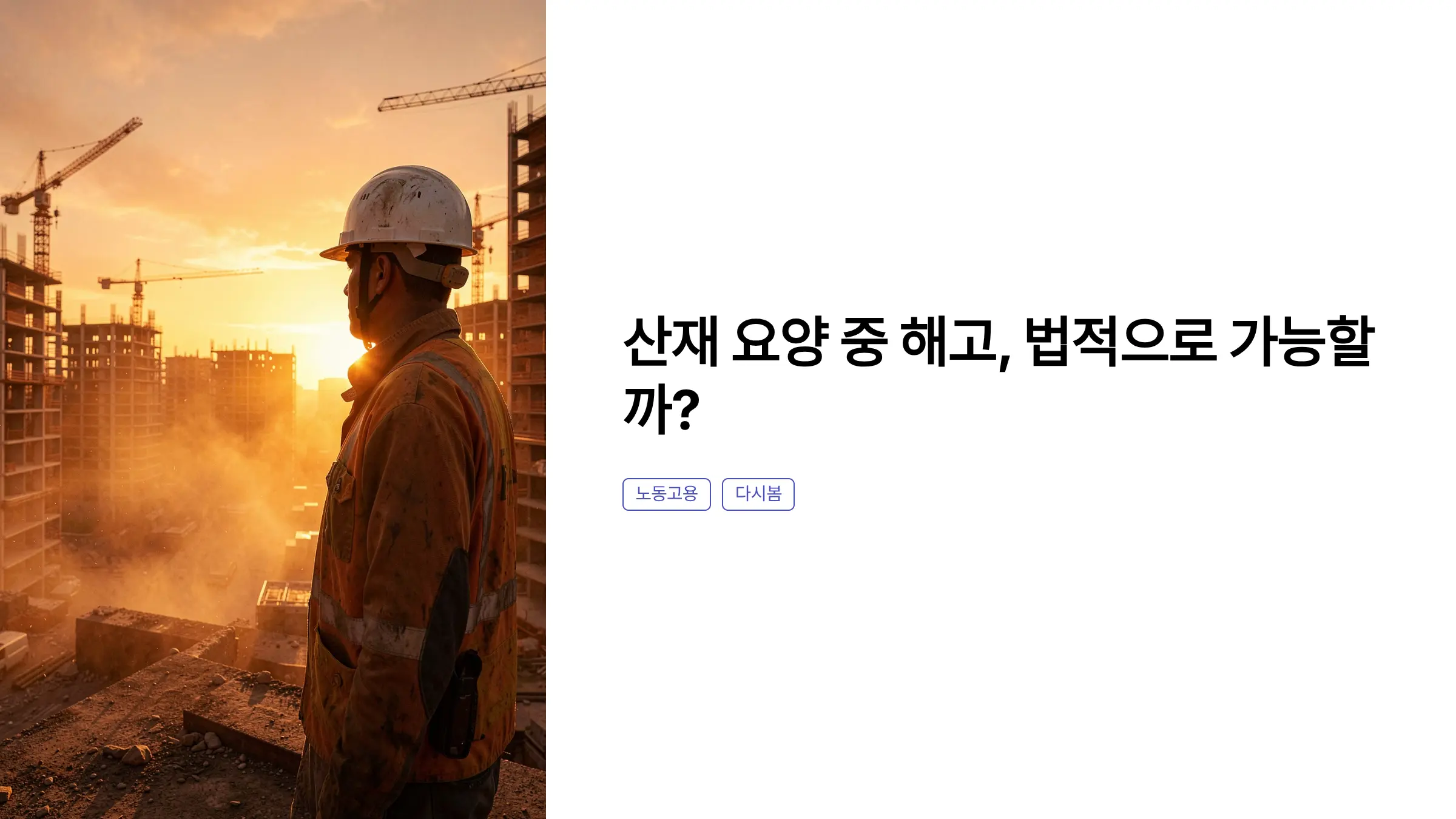산재 요양 중 해고 가능한가? 부당해고 구제신청 기준과 절차