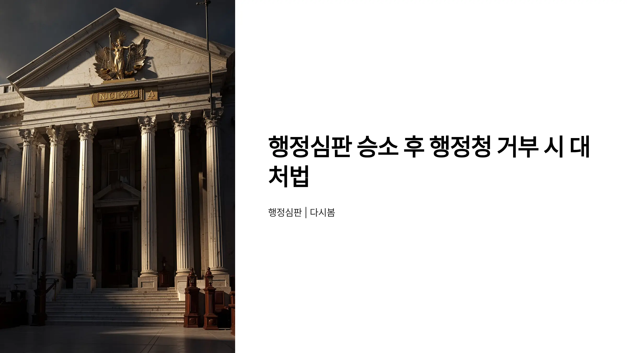 행정심판 청구 후 승소했는데 행정청이 거부하면 어떻게 되나