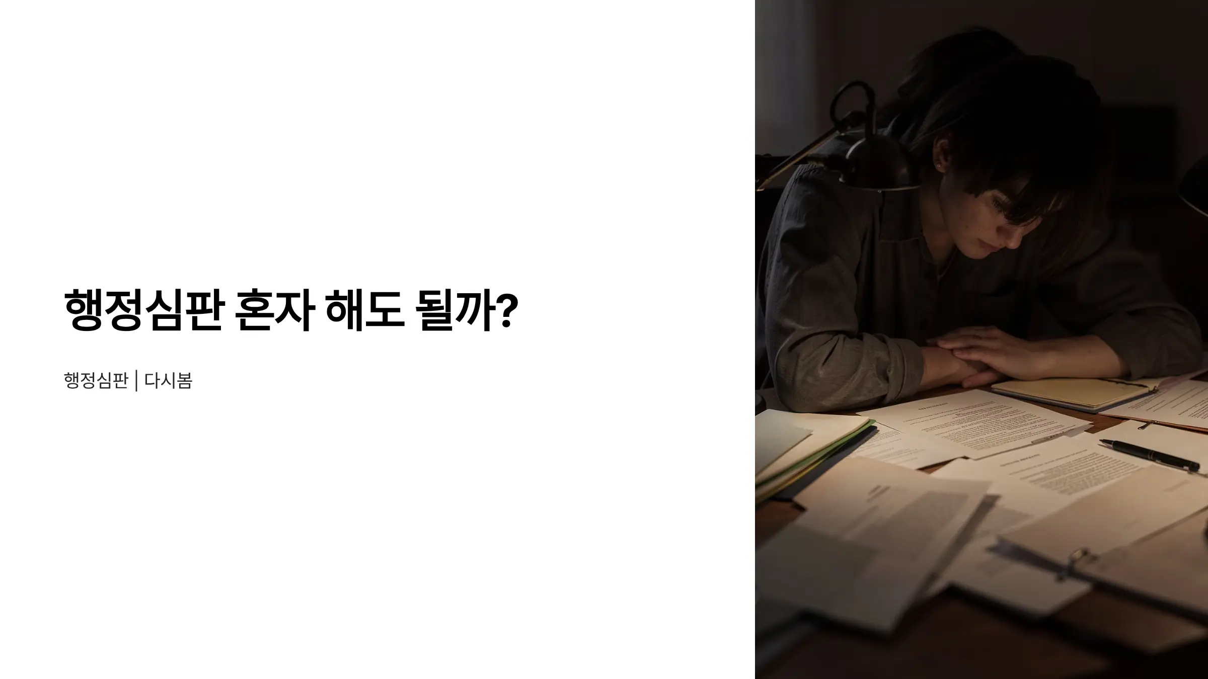 행정심판 청구 혼자 해도 될까? 셀프 청구의 현실과 한계