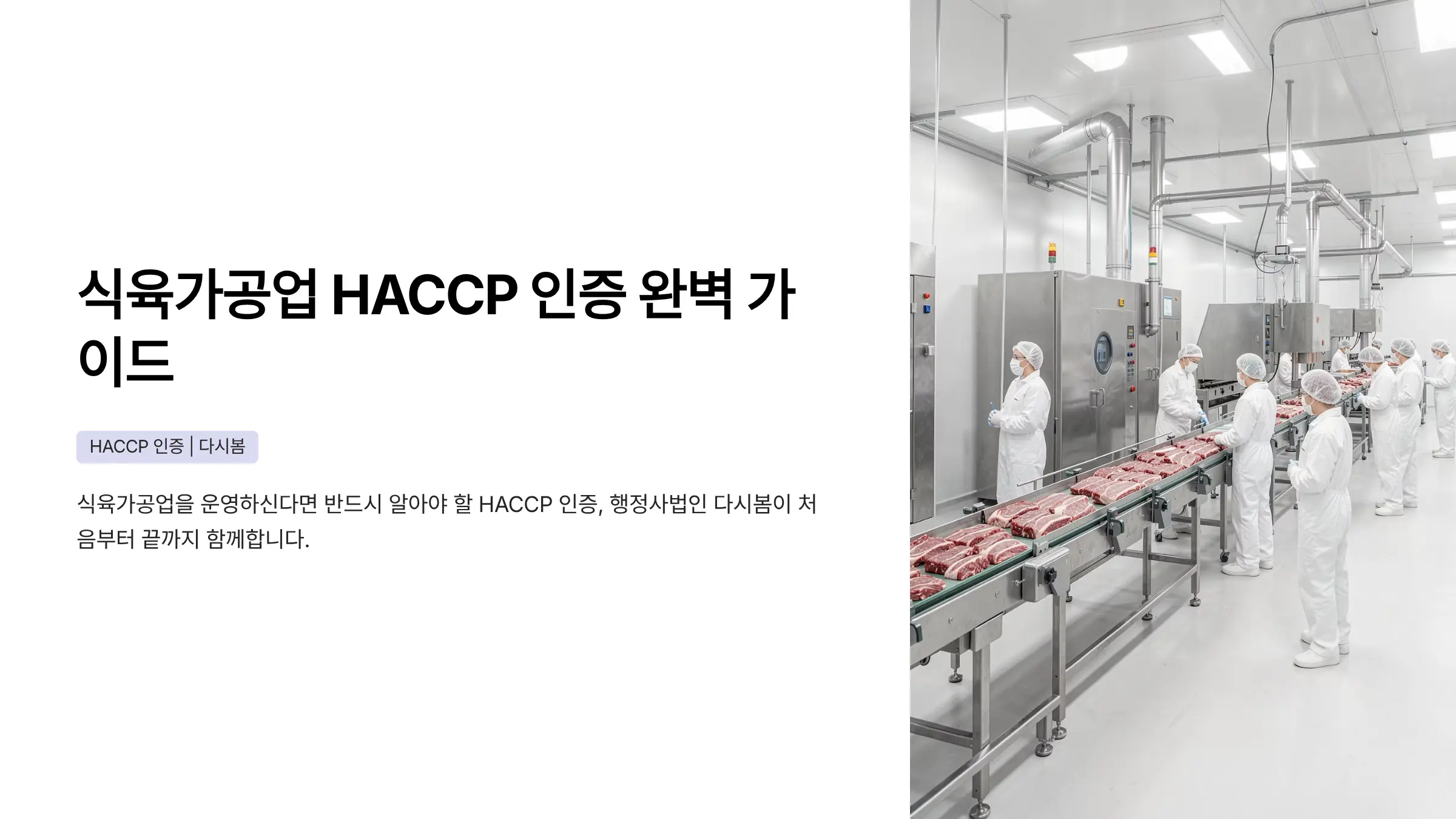 식육가공업 HACCP 인증 절차 가이드: 6단계 완벽 체크리스트