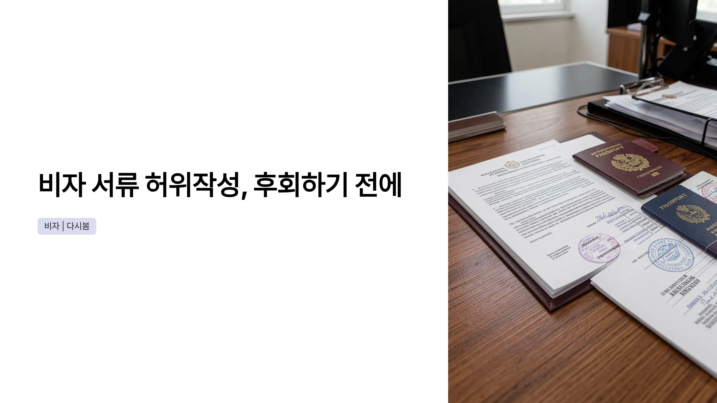 비자 신청 서류 허위 작성 시 처벌과 법적 결과