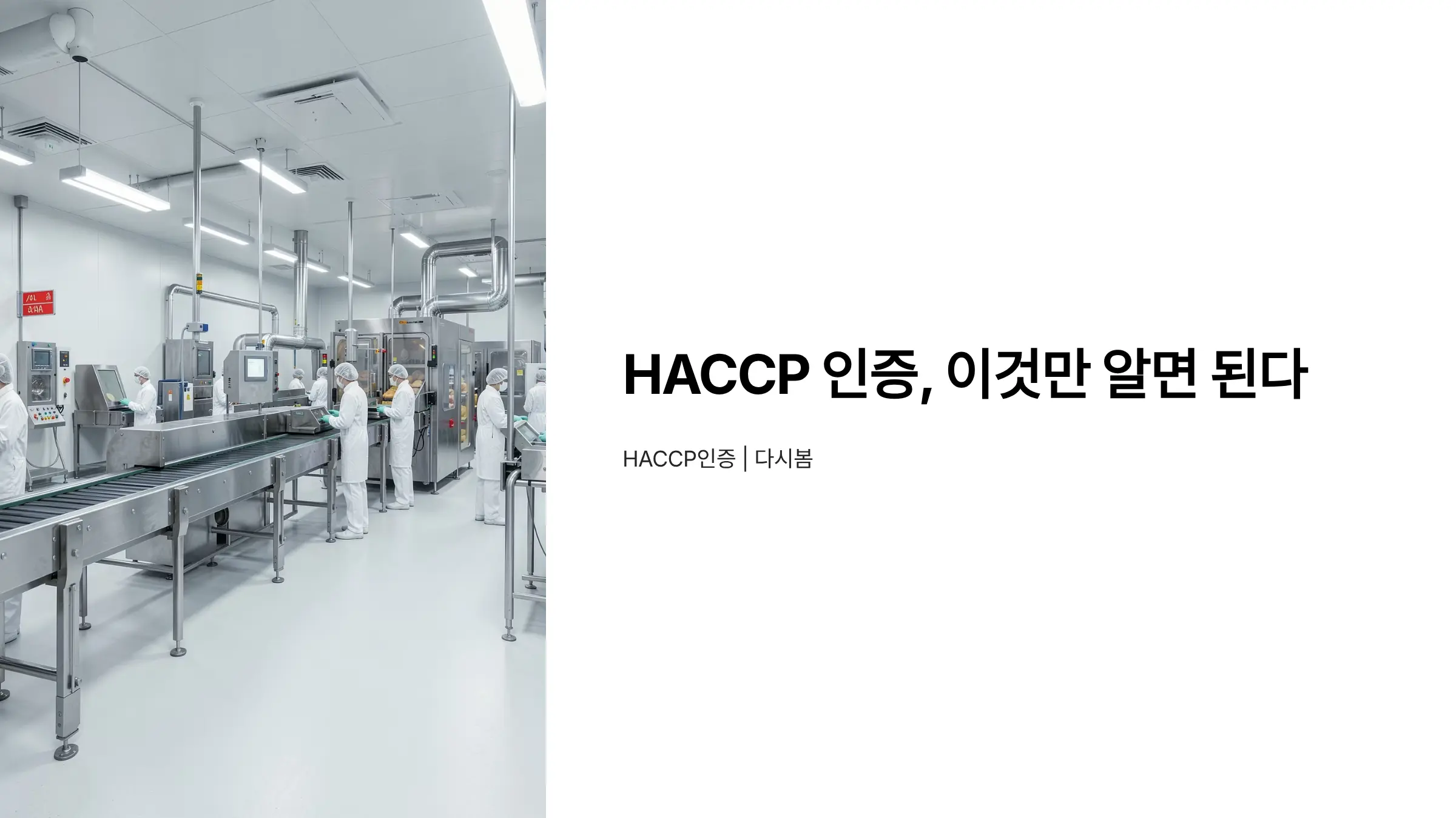 HACCP 인증 절차와 컨설팅 과정 완벽 가이드 | 식품 제조공장 필수 인증