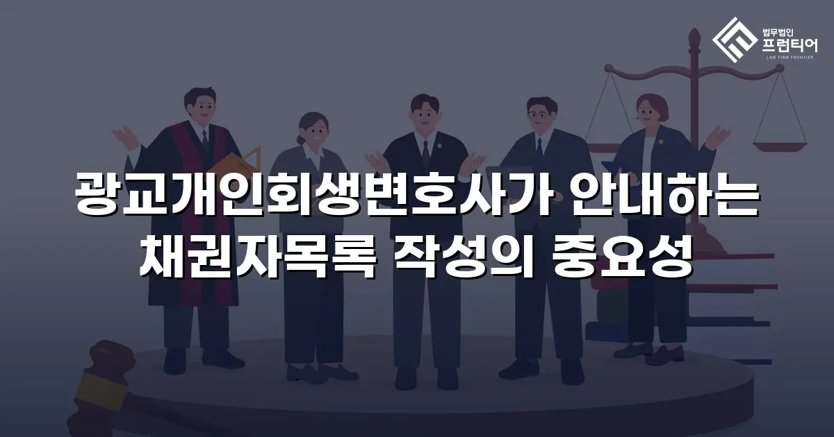 광교개인회생변호사가 안내하는 채권자목록 작성의 중요성