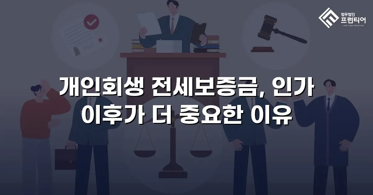 개인회생 전세보증금, 인가 이후가 더 중요한 이유