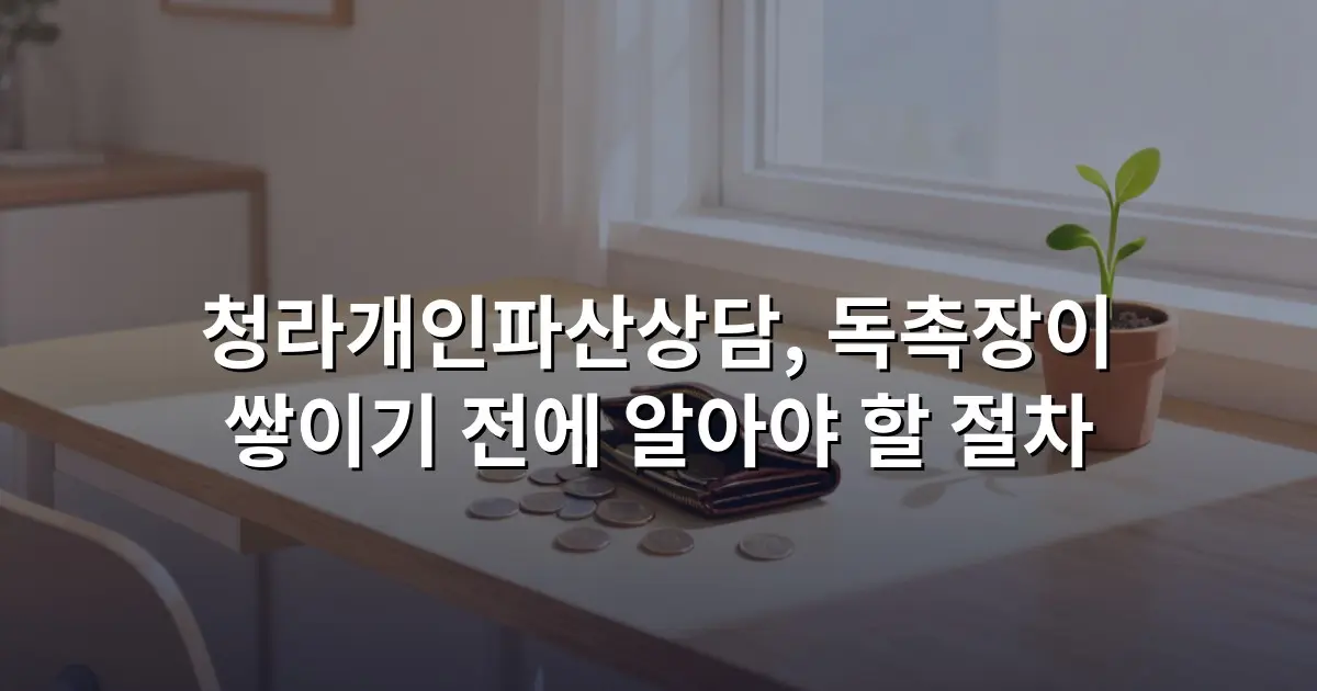 청라개인파산상담, 독촉장이 쌓이기 전에 알아야 할 절차