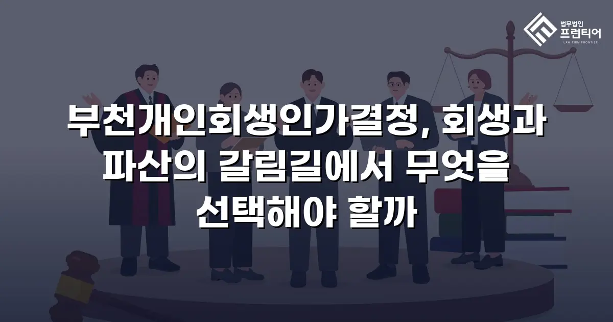 부천개인회생인가결정, 회생과 파산의 갈림길에서 무엇을 선택해야 할까