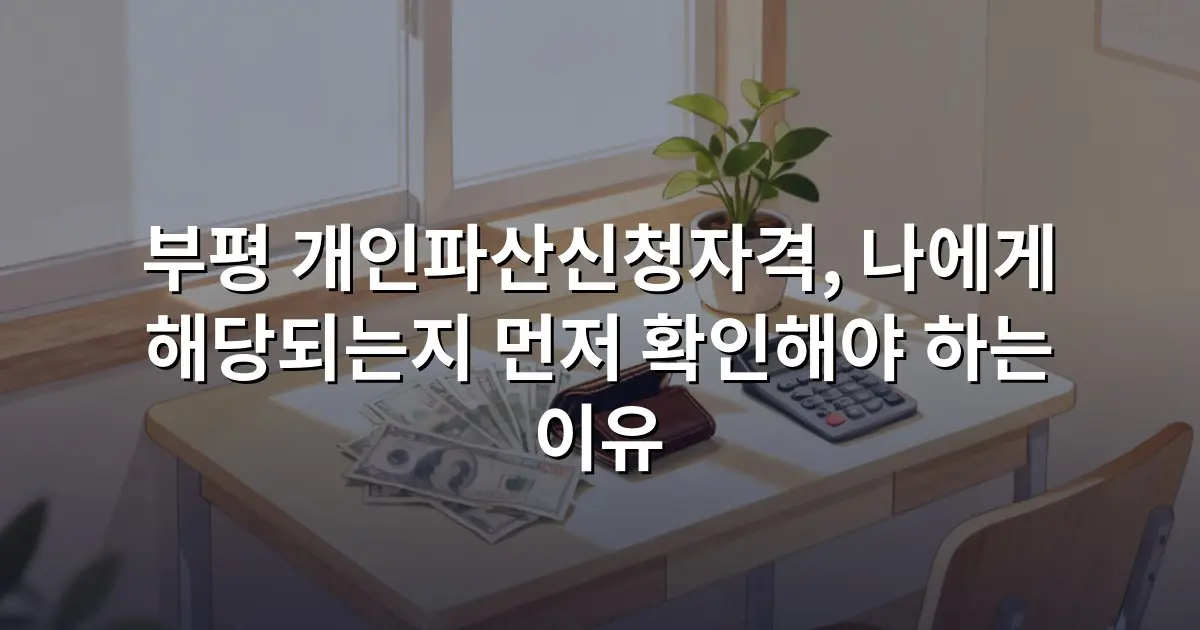 부평 개인파산신청자격, 나에게 해당되는지 먼저 확인해야 하는 이유