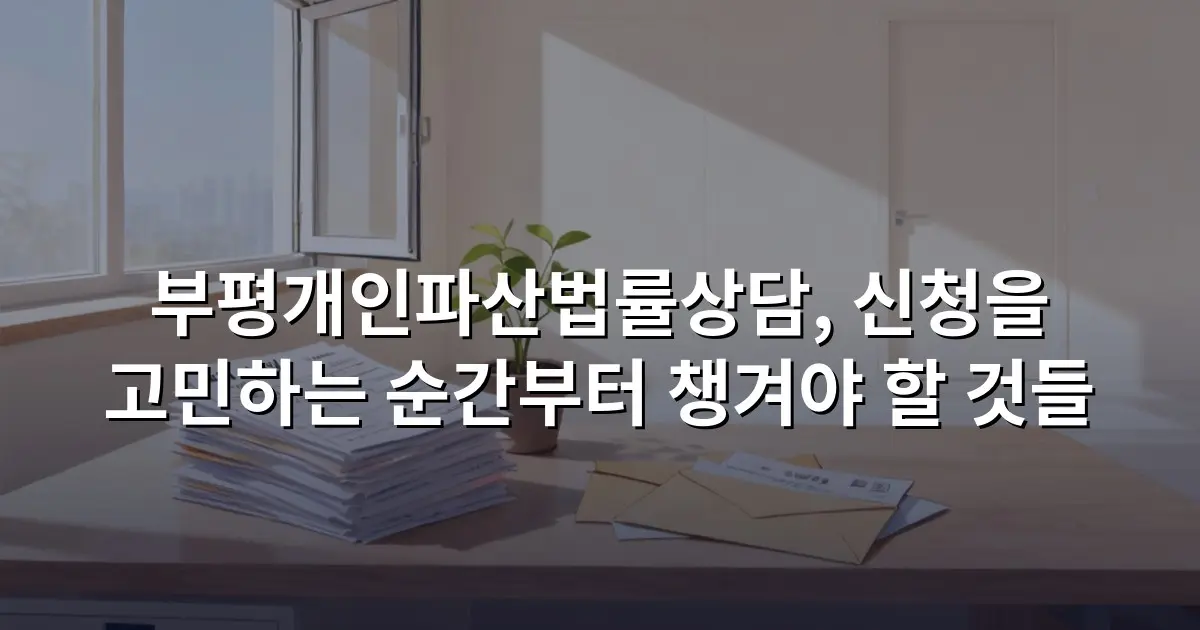 부평개인파산법률상담, 신청을 고민하는 순간부터 챙겨야 할 것들