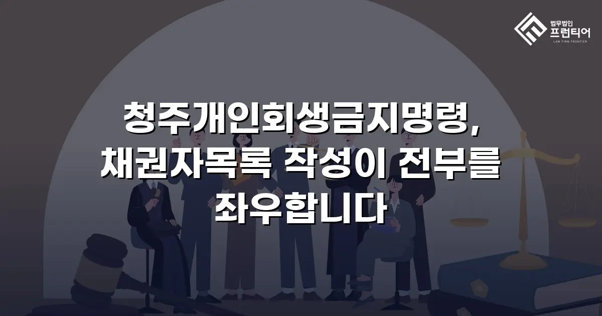 청주개인회생금지명령, 채권자목록 작성이 전부를 좌우합니다