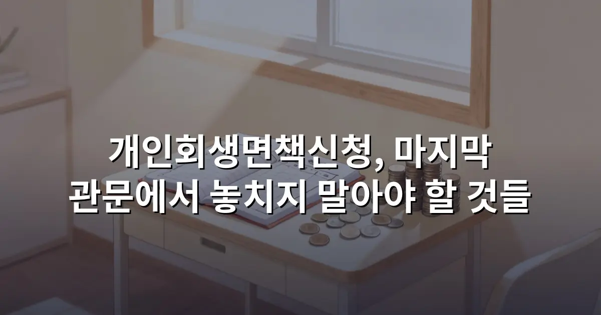 개인회생면책신청, 마지막 관문에서 놓치지 말아야 할 것들