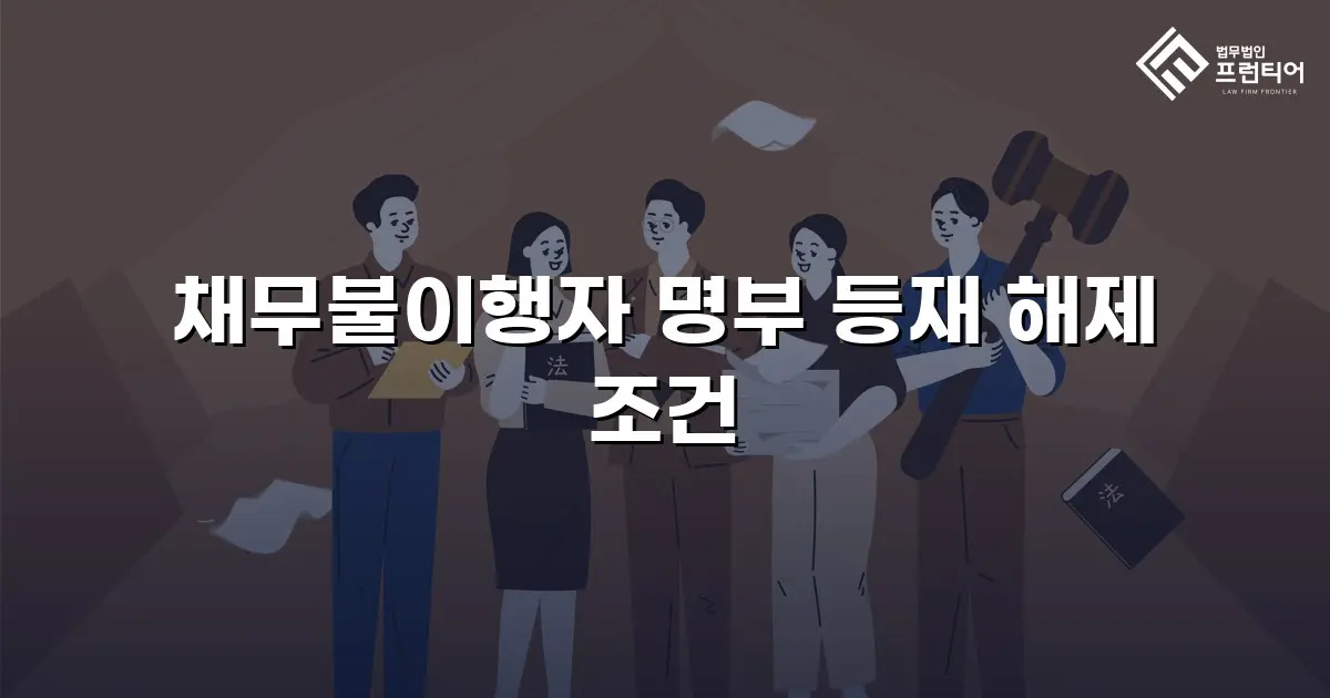 채무불이행자 명부 등재 해제 조건
