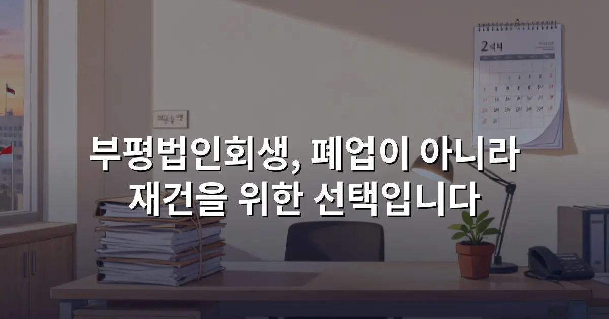 부평법인회생, 폐업이 아니라 재건을 위한 선택입니다