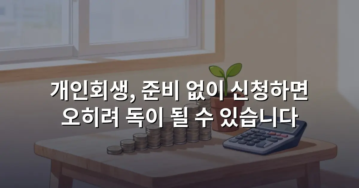 개인회생, 준비 없이 신청하면 오히려 독이 될 수 있습니다