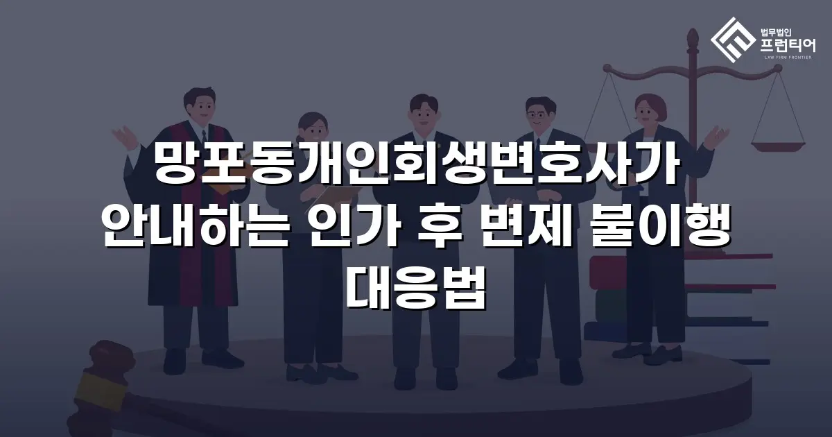 망포동개인회생변호사가 안내하는 인가 후 변제 불이행 대응법