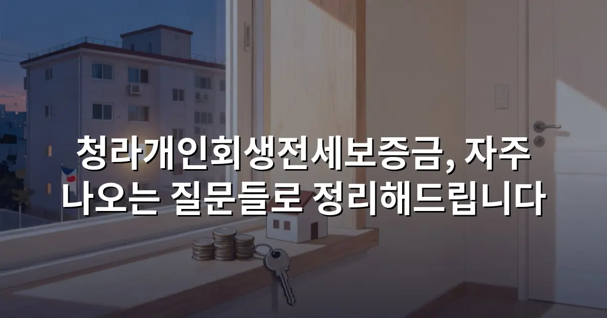 청라개인회생전세보증금, 자주 나오는 질문들로 정리해드립니다