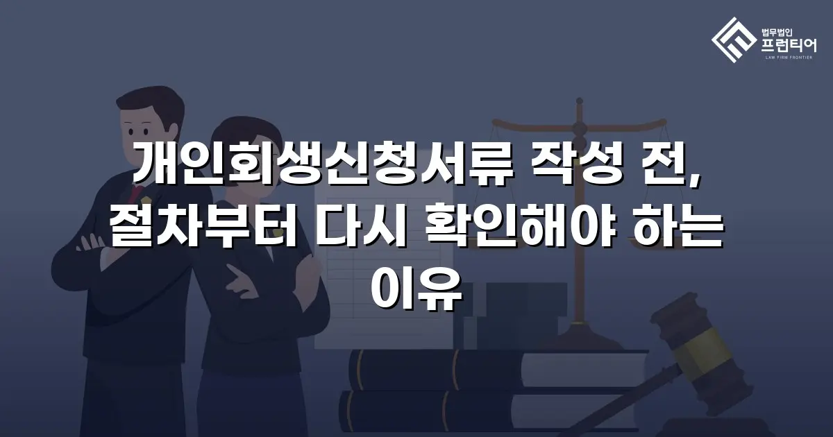 개인회생신청서류 작성 전, 절차부터 다시 확인해야 하는 이유