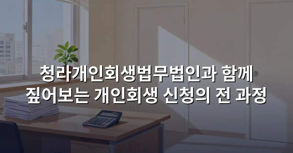 청라개인회생법무법인과 함께 짚어보는 개인회생 신청의 전 과정