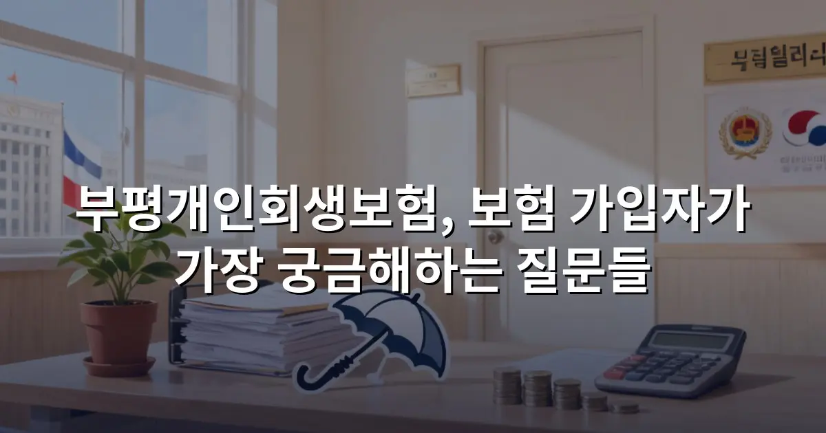부평개인회생보험, 보험 가입자가 가장 궁금해하는 질문들