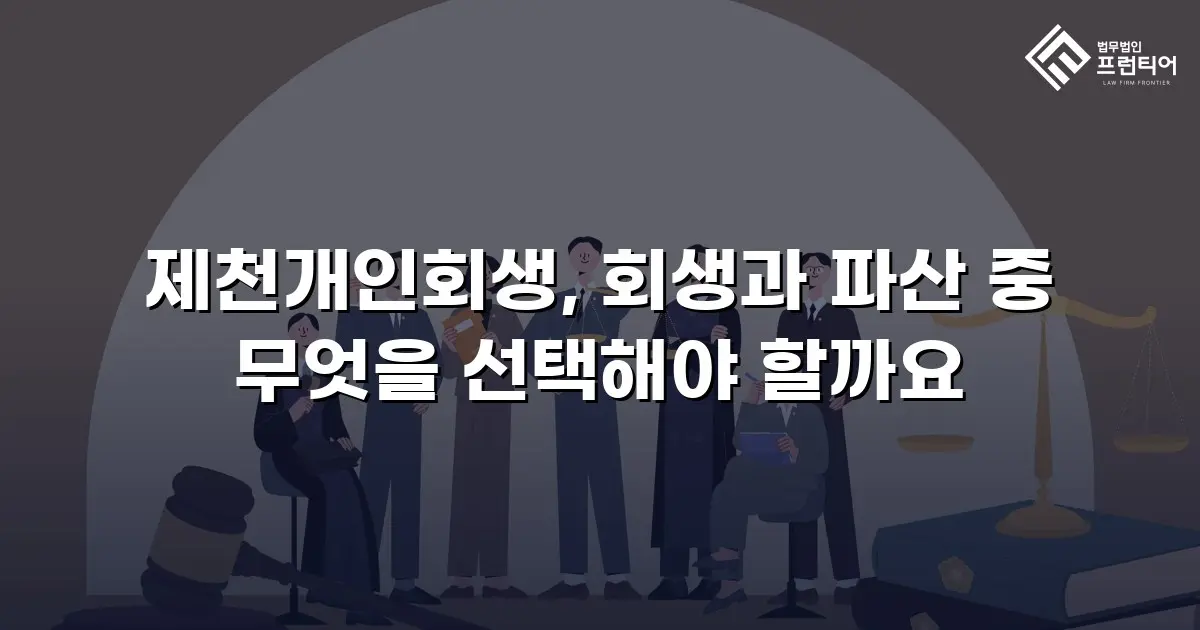 제천개인회생, 회생과 파산 중 무엇을 선택해야 할까요
