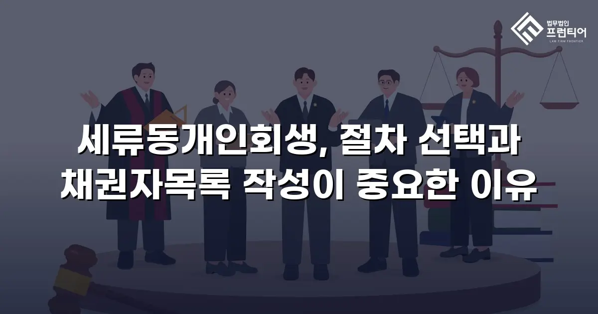 세류동개인회생, 절차 선택과 채권자목록 작성이 중요한 이유