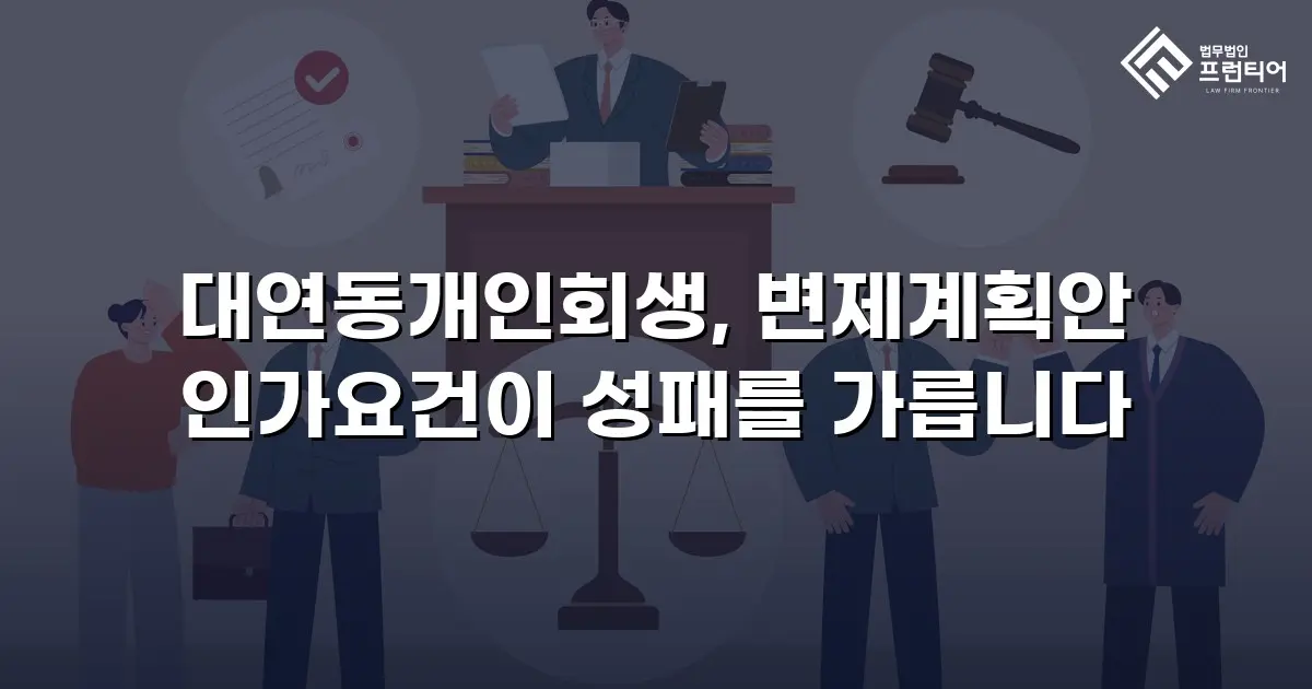 대연동개인회생, 변제계획안 인가요건이 성패를 가릅니다