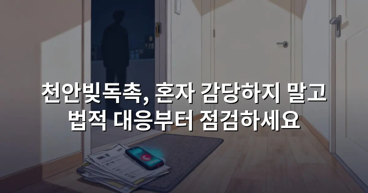 천안빚독촉, 혼자 감당하지 말고 법적 대응부터 점검하세요
