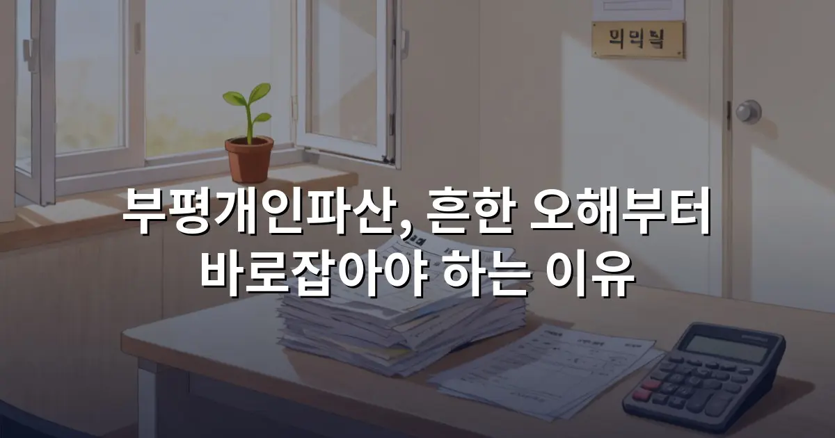 부평개인파산, 흔한 오해부터 바로잡아야 하는 이유