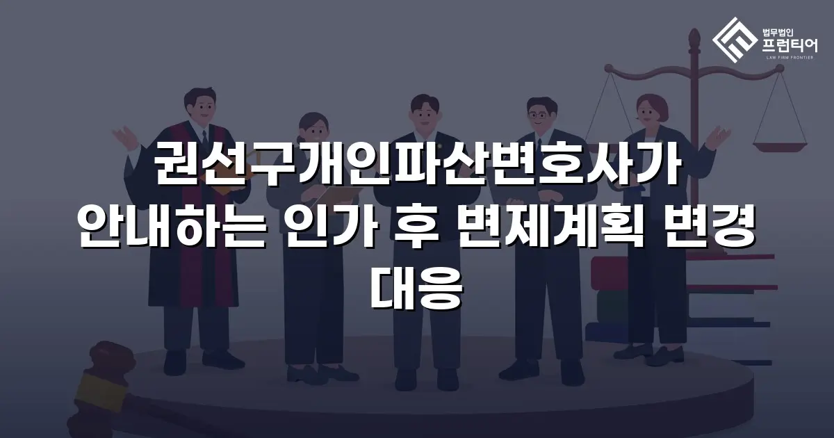 권선구개인파산변호사가 안내하는 인가 후 변제계획 변경 대응