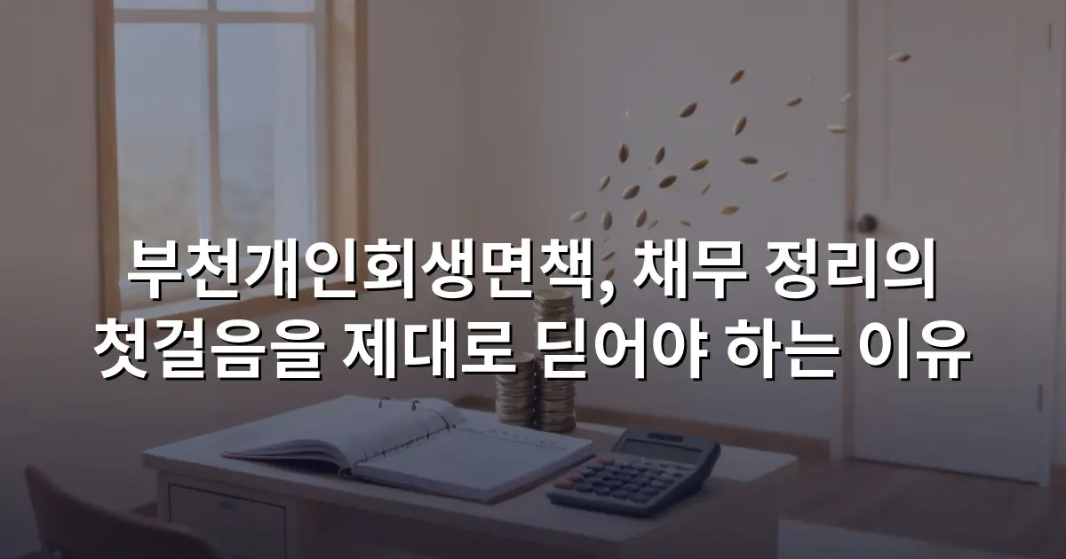 부천개인회생면책, 채무 정리의 첫걸음을 제대로 딛어야 하는 이유