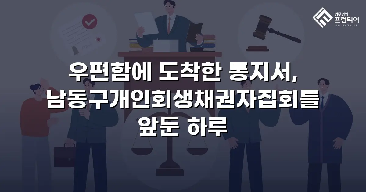 우편함에 도착한 통지서, 남동구개인회생채권자집회를 앞둔 하루