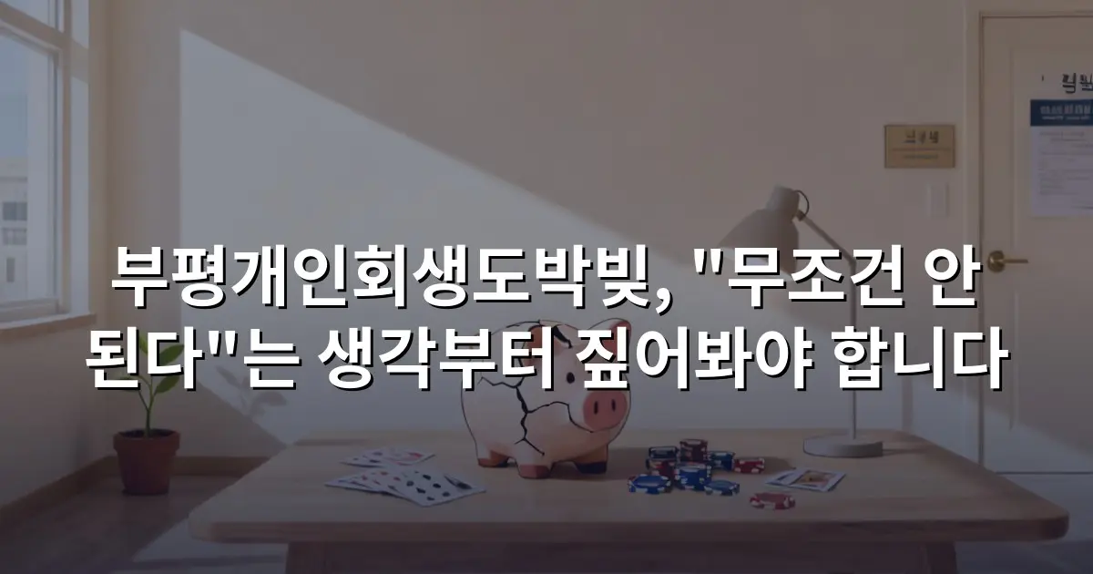 부평개인회생도박빚, "무조건 안 된다"는 생각부터 짚어봐야 합니다