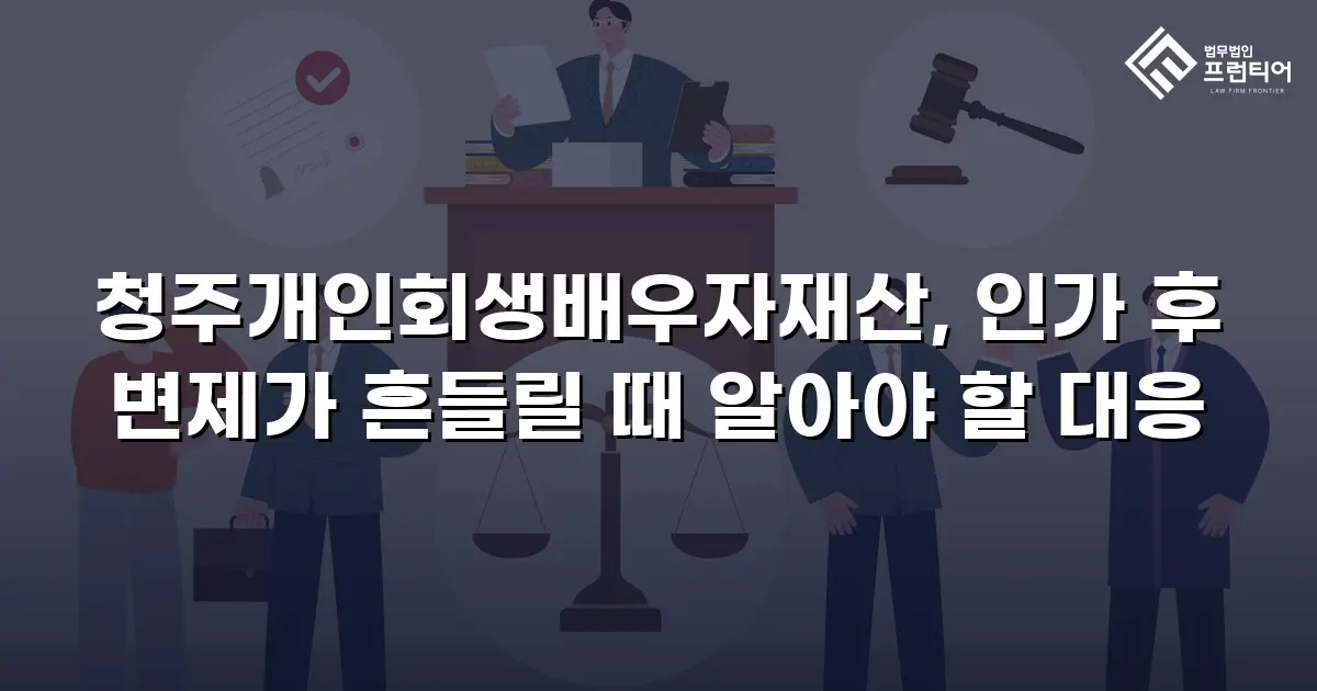 청주개인회생배우자재산, 인가 후 변제가 흔들릴 때 알아야 할 대응