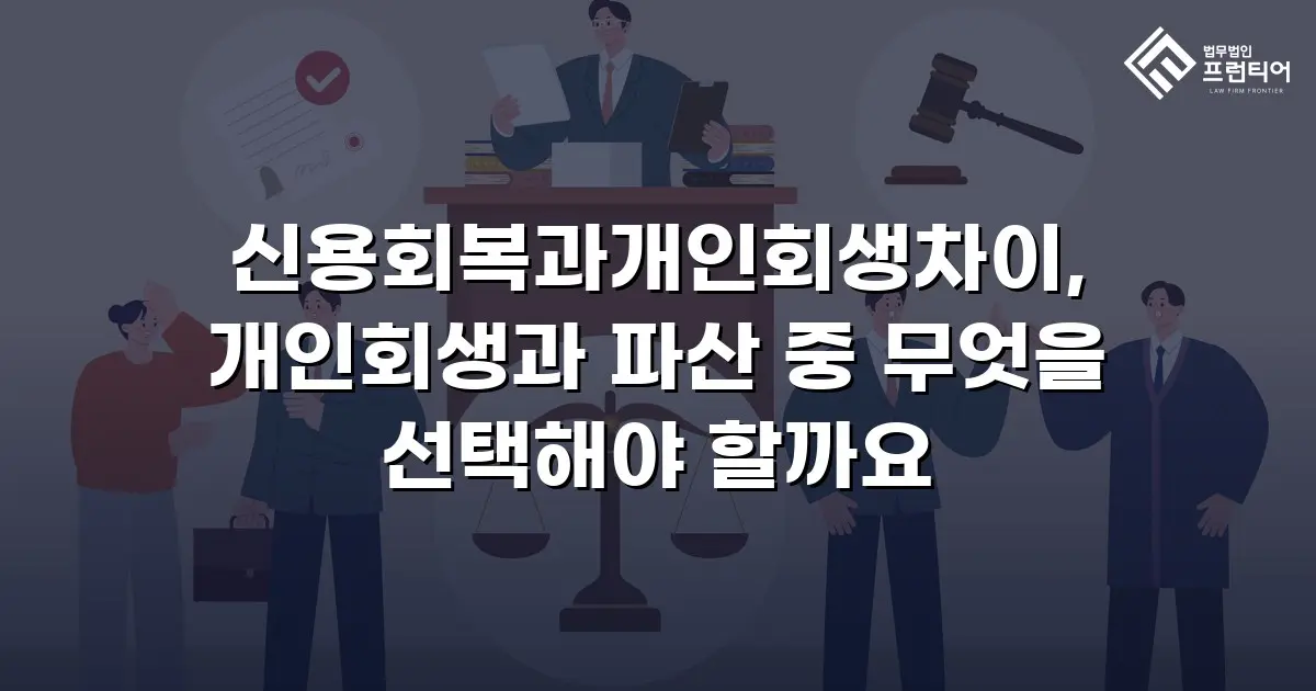 신용회복과개인회생차이, 개인회생과 파산 중 무엇을 선택해야 할까요