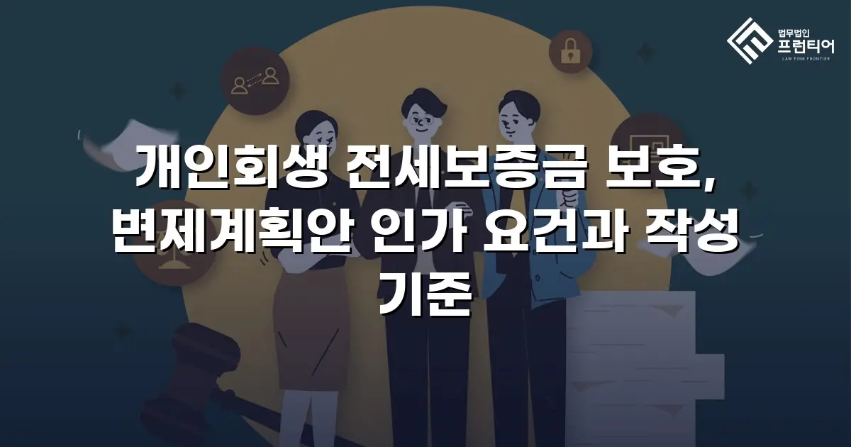 개인회생 전세보증금 보호, 변제계획안 인가 요건과 작성 기준