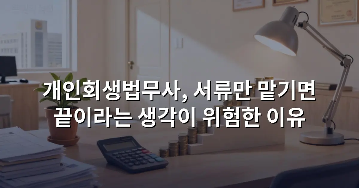 개인회생법무사, 서류만 맡기면 끝이라는 생각이 위험한 이유