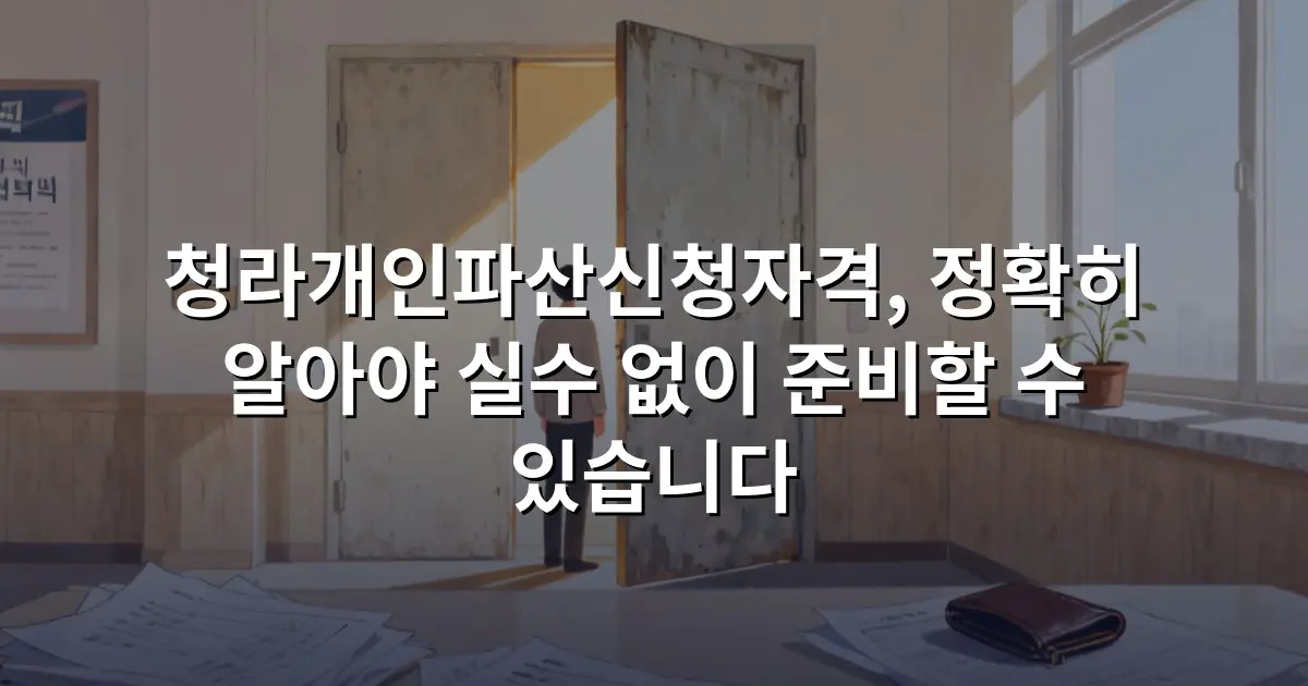 청라개인파산신청자격, 정확히 알아야 실수 없이 준비할 수 있습니다