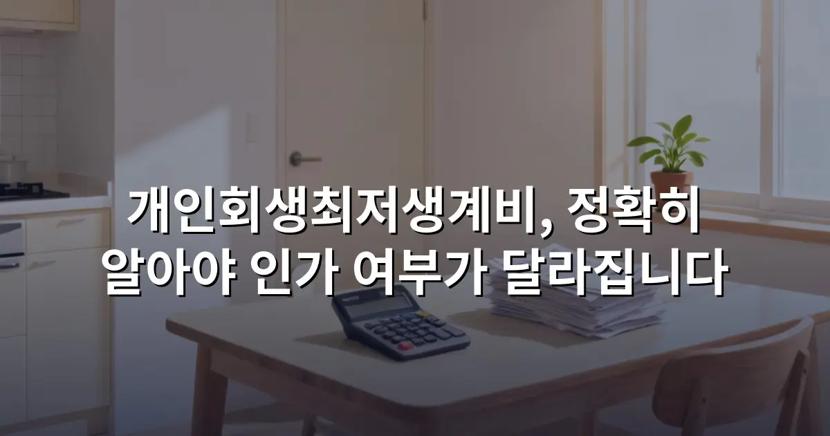 개인회생최저생계비, 정확히 알아야 인가 여부가 달라집니다