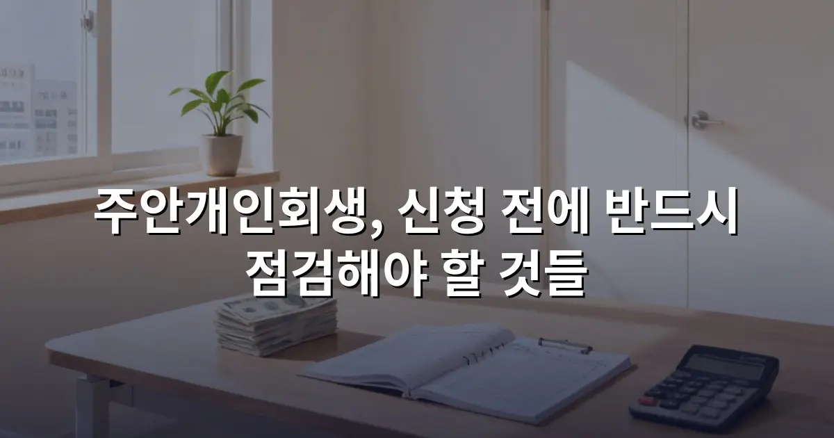 주안개인회생, 신청 전에 반드시 점검해야 할 것들