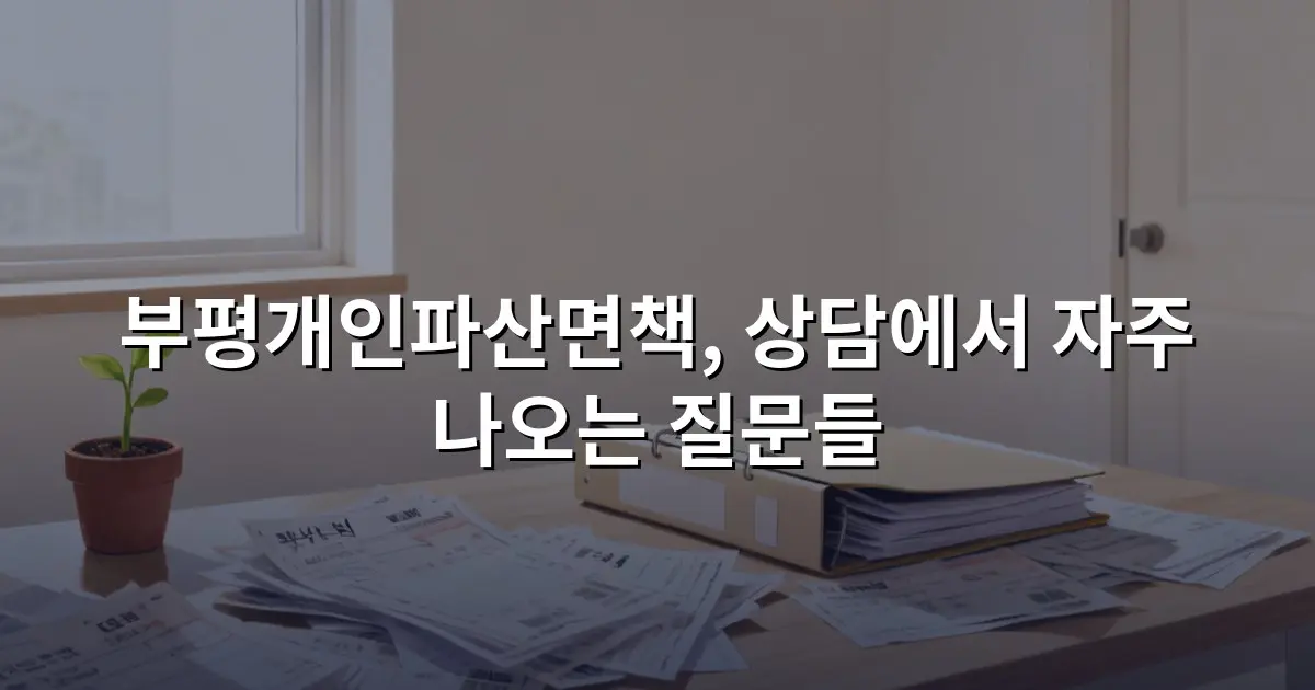 부평개인파산면책, 상담에서 자주 나오는 질문들